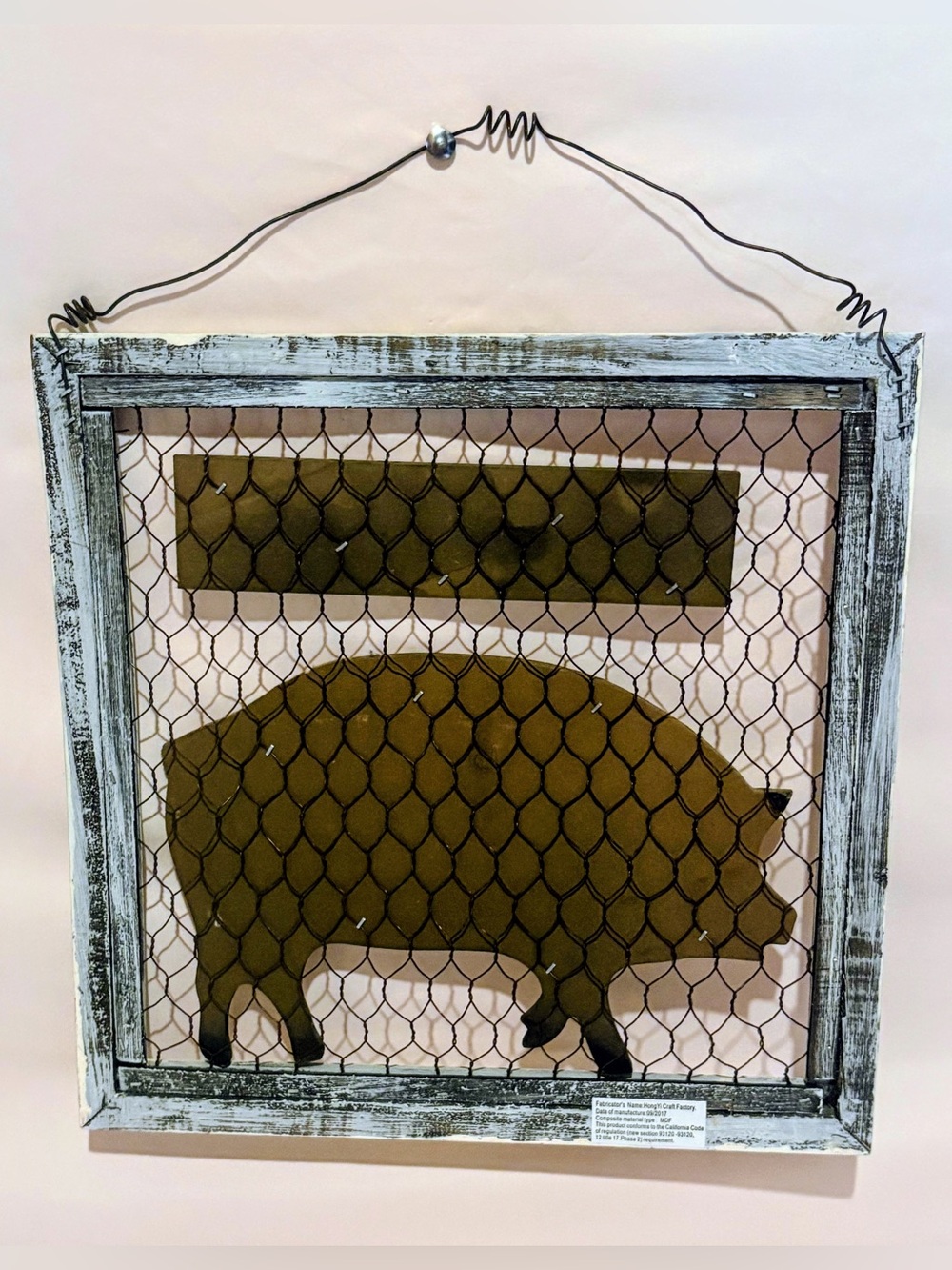 Rustic Farm Shop Welcome Pig Sign - Picture 2 of 2